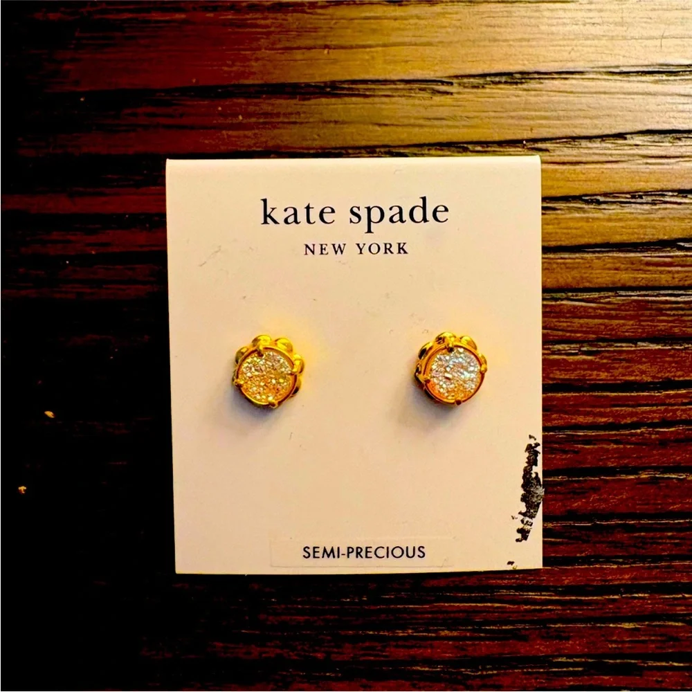 NEW Kate Spade white stud earrings